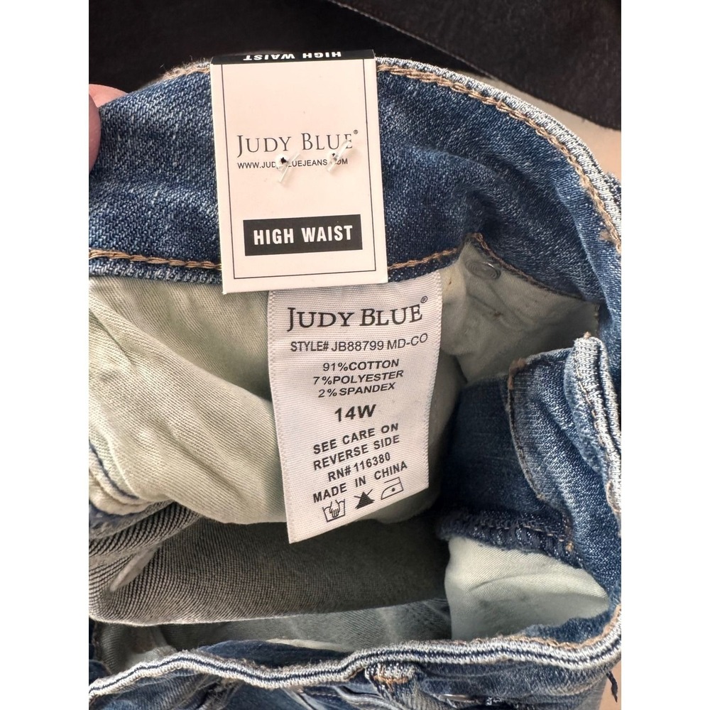 Judy Blue Blue High Waist Tummy Control Skinny Jeans JB88799 MD-CO - Picture 7 of 7